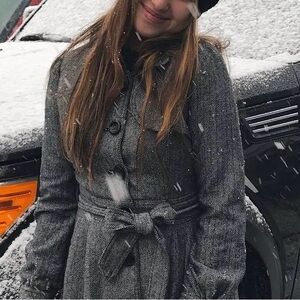 Forever 21 Charcoal Trench Coat